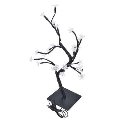 Cherry Blossoms Tree Lamp Plastic PVC Bonsai Light for Home Decoration USB Powered 24 LED