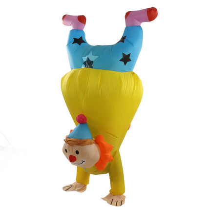Adult Inflatable Handstand Clown Costume Halloween Upside Down Clown Inflatable Costume