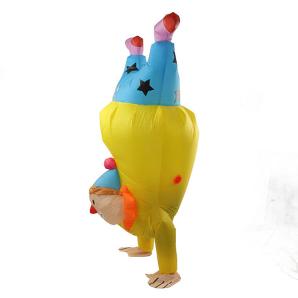 Adult Inflatable Handstand Clown Costume Halloween Upside Down Clown Inflatable Costume