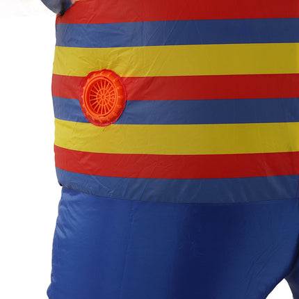 Inflatable Clown Costume Blow Up Joker Jumpsuit for Halloween Cosplay Party Christmas Adult Size