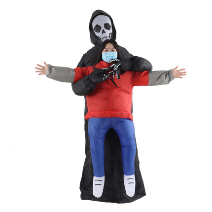 Black Scary Ghost Inflatable Costume Adult Halloween Party Funny Waterproof Cosplay Costume Props