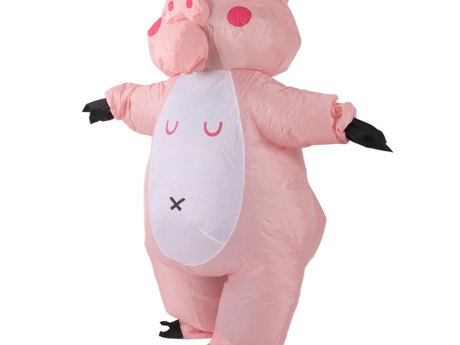 Inflatable Costume Pink Pig Blow Up Halloween Cosplay Dress Jumpsuit Costume For Adults