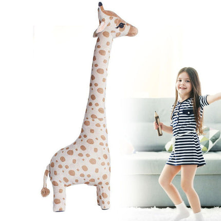 Giraffe Doll Plush Toy Cute Soft Full Filling High Elasticity Skin Friendly Perfect Gift for Kids Adults 100cm