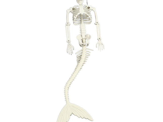 Life Size Skeleton Mermaid Halloween Outdoor Decorations Movable Posable Joints Realistic Full Body Skeleton Mermaid Props