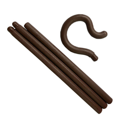 Egypt Pharaoh Scepter Shepherd Costume Crook Staff Halloween Crutch Stick Cosplay Decoration Cane Prop Wand Decorative Plastic Party Crutch