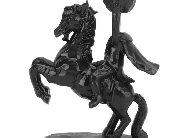 22cm Height Headless Horseman Statue with Pumpkin Horror Headless Horseman Halloween Decor Sculpture Handmade Resin All Black