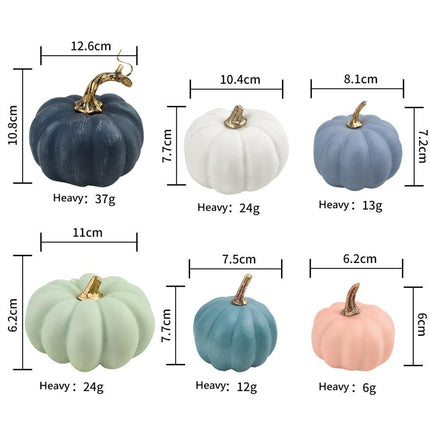 16Pcs Artificial Autumn Pumpkins Fake Foam Pumpkins for Halloween Thanksgiving Halloween Decoration