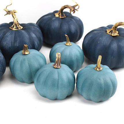 16Pcs Artificial Autumn Pumpkins Fake Foam Pumpkins for Halloween Thanksgiving Halloween Decoration