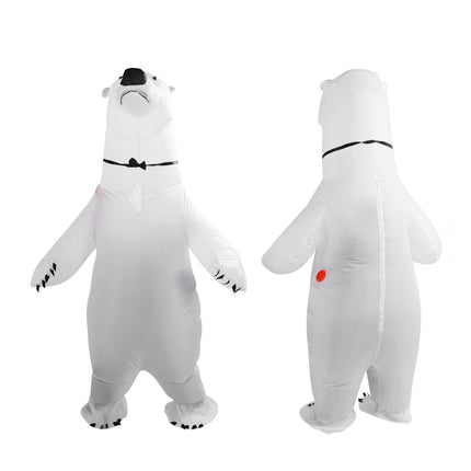 Inflatable Polar Bear Costume Reinforced Stitching Lightweight Reusable Waterproof Blow Up Animal Costumes for Halloween Cosplay