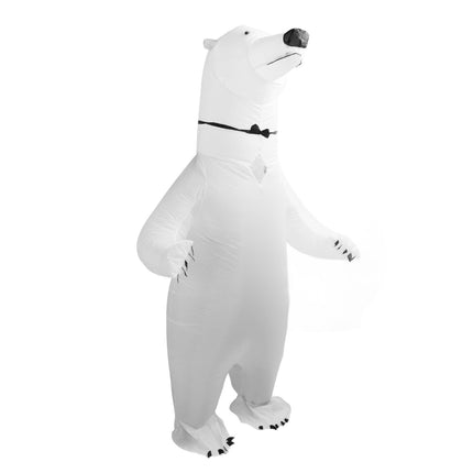 Inflatable Polar Bear Costume Reinforced Stitching Lightweight Reusable Waterproof Blow Up Animal Costumes for Halloween Cosplay