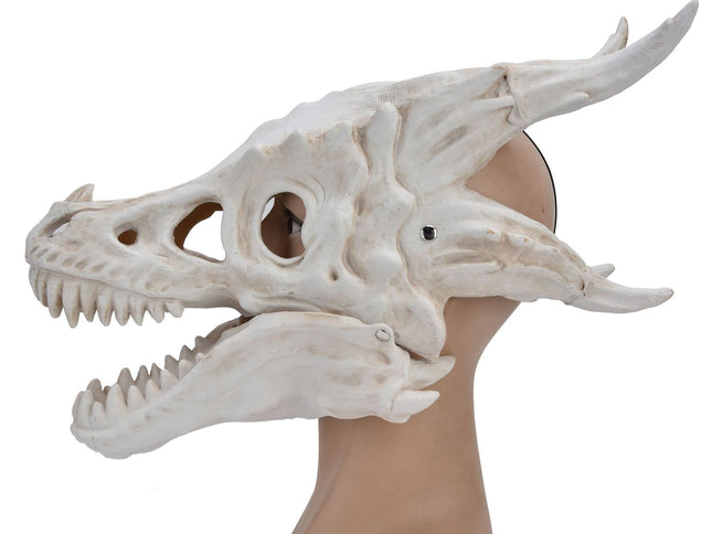 Latex Simulation Dinosaur Skull Mask Head Cover Halloween Costume Party Cosplay Props Decoration