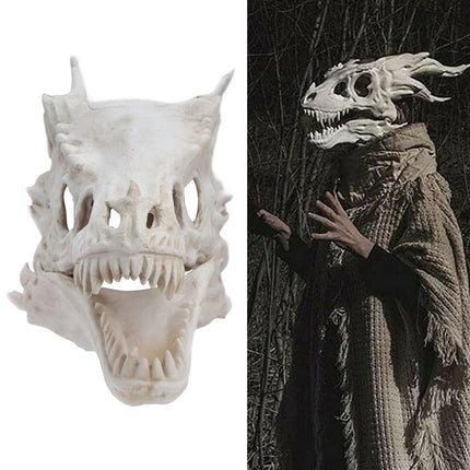 Latex Simulation Dinosaur Skull Mask Head Cover Halloween Costume Party Cosplay Props Decoration