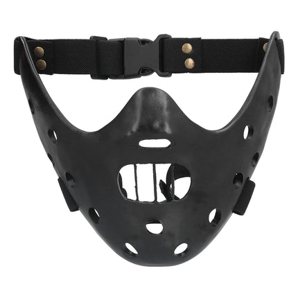 Lamb Mask Black Durable Adjustable Resin Cosplay Mask for Halloween Carnival Parties