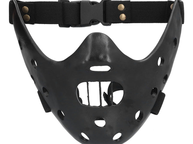 Lamb Mask Black Durable Adjustable Resin Cosplay Mask for Halloween Carnival Parties