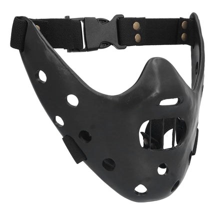 Lamb Mask Black Durable Adjustable Resin Cosplay Mask for Halloween Carnival Parties