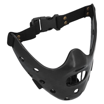 Lamb Mask Black Durable Adjustable Resin Cosplay Mask for Halloween Carnival Parties