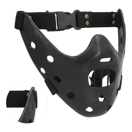 Lamb Mask Black Durable Adjustable Resin Cosplay Mask for Halloween Carnival Parties