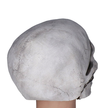Scary Skull Mask with Movable Jaw Flexible Latex Halloween Costume Party Props Cosplay AccessoryWhite