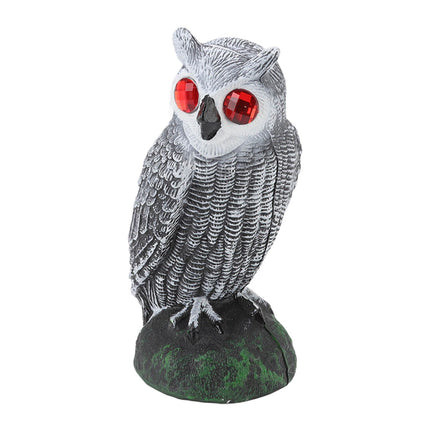 Owl Bird Deterrent Garden Plastic Red Eyes Owls to Keep Birds Away Fine Details Wear Resistant Owls to Keep Birds Away Elbow Cat Plain White
