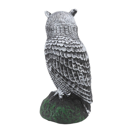 Owl Bird Deterrent Garden Plastic Red Eyes Owls to Keep Birds Away Fine Details Wear Resistant Owls to Keep Birds Away Elbow Cat Plain White