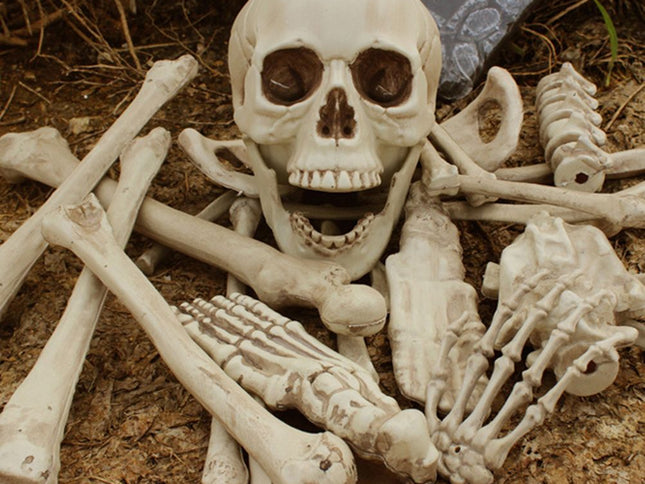 28Pcs Halloween Skeleton Bones Halloween Props Skeleton Tricky Bones Haunted House Party Decorations