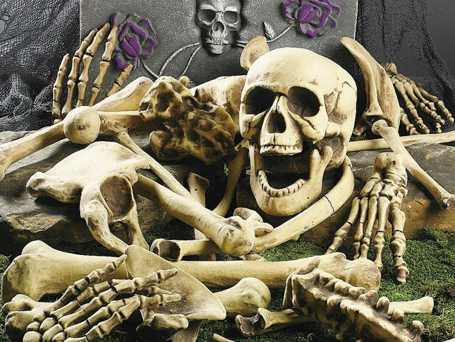 28Pcs Halloween Skeleton Bones Halloween Props Skeleton Tricky Bones Haunted House Party Decorations