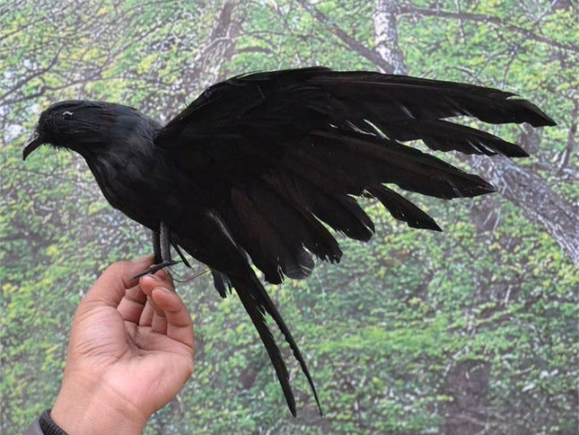 Black Crow Decoration Halloween Realistic Feathered Crows Haunted House Decor for Party Decoration Supplies