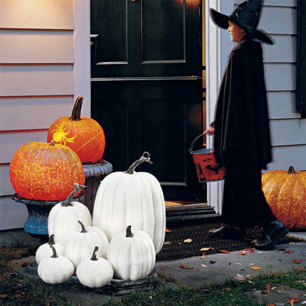 7PCS Simulation Pumpkin Model Artificial Pumpkin Decoration Home Table Decor for Thanksgiving and Halloween