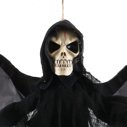 Hanging Bat Ghost Mixed Voice Control Lightening Eyes Screaming Moving Trick or Treat Party Hanging Decoration Best Halloween Decoration Prop