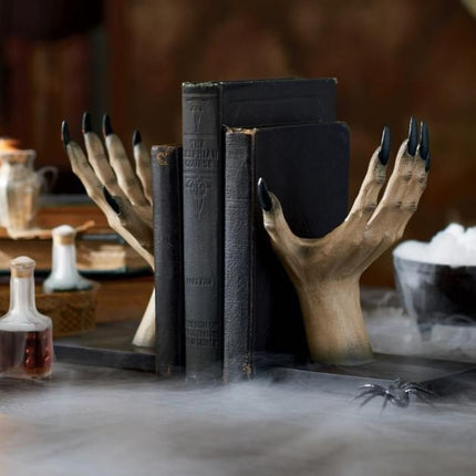 Halloween Horror Witch Hand Book Stand Resin Witch Hand Ornament Halloween Home Bar Decor Holiday Decorations