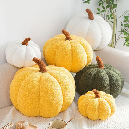 Artificial Pumpkin Cute Plush Pumpkin Fall Harvest Stuffed Pumpkin Halloween Thanksgiving Decorations Photography Props