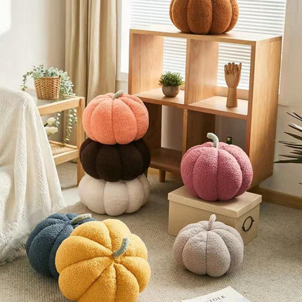 Artificial Pumpkin Cute Plush Pumpkin Fall Harvest Stuffed Pumpkin Halloween Thanksgiving Decorations Photography Props