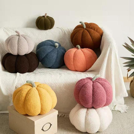 Artificial Pumpkin Cute Plush Pumpkin Fall Harvest Stuffed Pumpkin Halloween Thanksgiving Decorations Photography Props