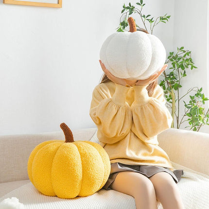 Artificial Pumpkin Cute Plush Pumpkin Fall Harvest Stuffed Pumpkin Halloween Thanksgiving Decorations Photography Props