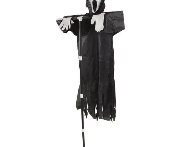 Scream Scarecrow Polyester PVC with Detachable Pole Garden Ghostface Decoration for Halloween Rural Protection
