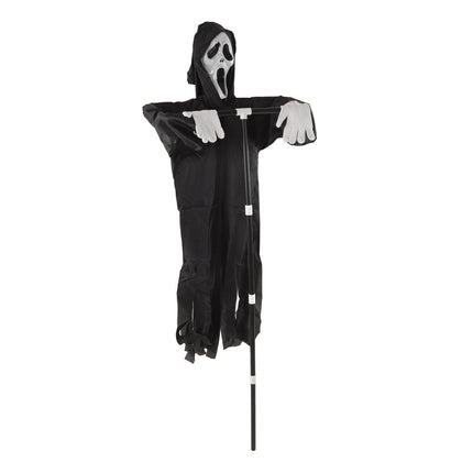Scream Scarecrow Polyester PVC with Detachable Pole Garden Ghostface Decoration for Halloween Rural Protection