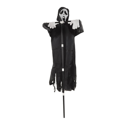 Scream Scarecrow Polyester PVC with Detachable Pole Garden Ghostface Decoration for Halloween Rural Protection