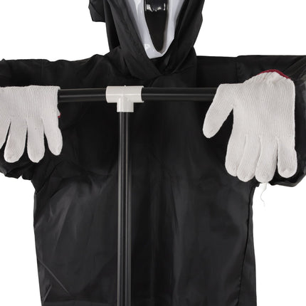 Scream Scarecrow Polyester PVC with Detachable Pole Garden Ghostface Decoration for Halloween Rural Protection