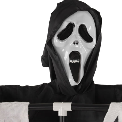 Scream Scarecrow Polyester PVC with Detachable Pole Garden Ghostface Decoration for Halloween Rural Protection