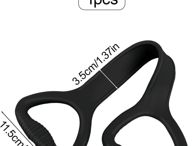 Black Resistance Band with Handles, Upgraded Silicone Exercise Bands for Shoulder Stretching, Yoga, Pilates, Arm, Back, Leg Workouts at Gym or Home, Compact, Stylish Design for Men and Women