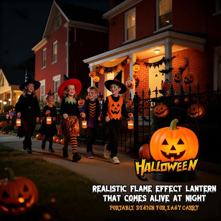 Dual-Expression Halloween Pumpkin Night Light with 360° Warm Glow, Rechargeable and Portable for Trick-or-Treat, Tabletop Decor, or Hanging Spooky Ambiance Anywhere (2PCS)