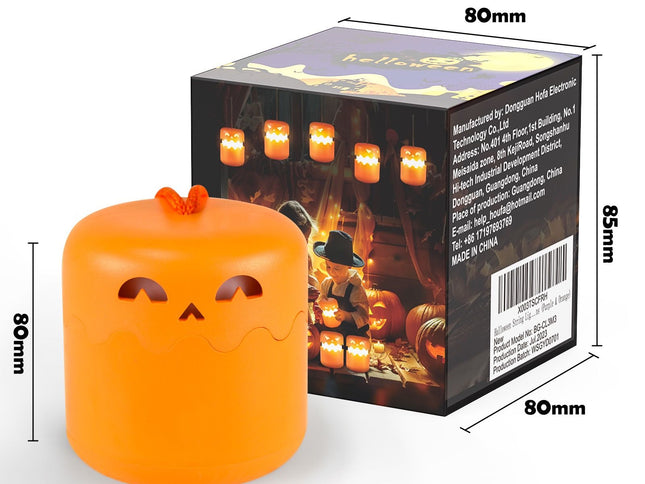 Dual-Expression Halloween Pumpkin Night Light with 360° Warm Glow, Rechargeable and Portable for Trick-or-Treat, Tabletop Decor, or Hanging Spooky Ambiance Anywhere (3PCS)