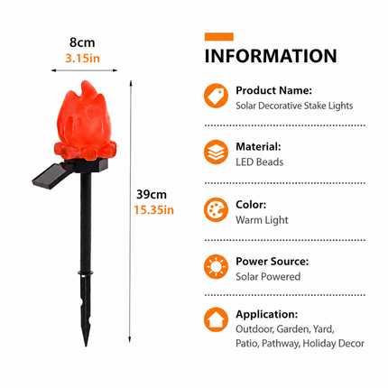 Halloween Solar Pathway Lights Set, 3 Spooky Designs Including Pumpkin with Witch Hat, Cute Ghost, and Faux Campfire, Warm Glow, Auto On/Off, Waterproof Solar Stake Lights for Outdoor Garden Yard Path Decor (Ghost, 3PCS)