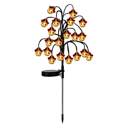 Bring Eerie Charm to Your Outdoor Space with Solar-Powered Halloween Stake Lights – Pumpkin, Skull, Spider & Pirate Motifs, 20 LED, Auto On/Off, Perfect for Garden Paths (Big-Eye Pumpkin, 3PCS)