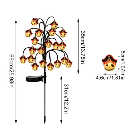 Bring Eerie Charm to Your Outdoor Space with Solar-Powered Halloween Stake Lights – Pumpkin, Skull, Spider & Pirate Motifs, 20 LED, Auto On/Off, Perfect for Garden Paths (Mini Injection Pumpkin, 2PCS)