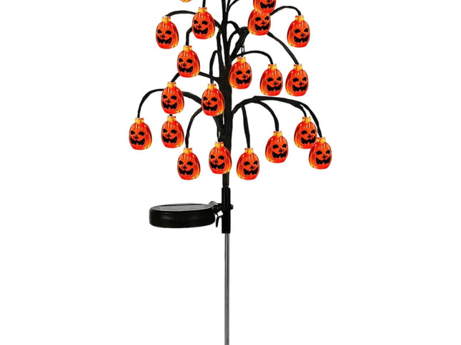 Bring Eerie Charm to Your Outdoor Space with Solar-Powered Halloween Stake Lights – Pumpkin, Skull, Spider & Pirate Motifs, 20 LED, Auto On/Off, Perfect for Garden Paths (Mini Injection Pumpkin, 3PCS)