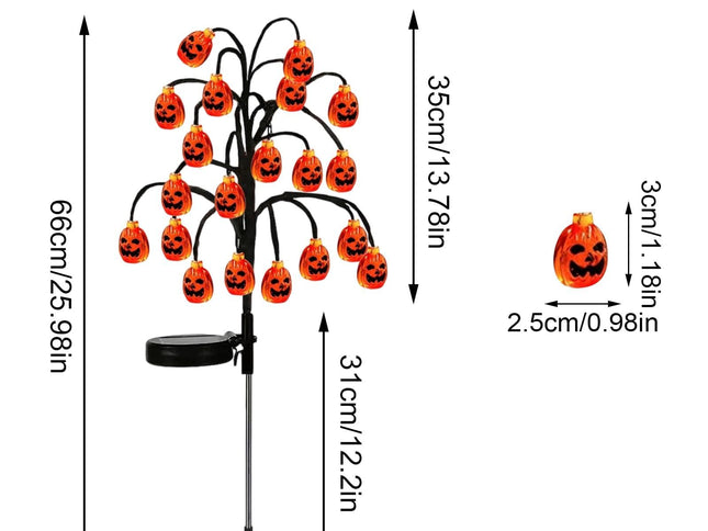 Bring Eerie Charm to Your Outdoor Space with Solar-Powered Halloween Stake Lights – Pumpkin, Skull, Spider & Pirate Motifs, 20 LED, Auto On/Off, Perfect for Garden Paths (Mini Injection Pumpkin, 3PCS)