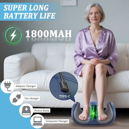 Blue 3D Bionic Foot Massager, foot massager, electric foot massage, acupressure foot massager, ergonomic foot massager, foot pain relief, relaxation massager