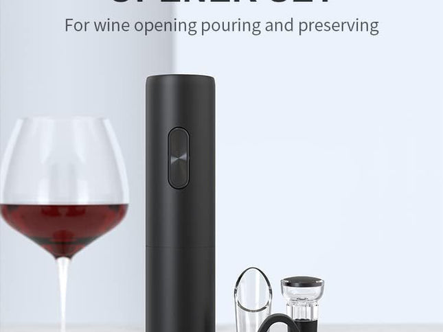 Wine Opener, Automatic Wine Corkscrew Opener, Electric Wine Opener Cordless Set Aerator stopper Rechargeable Wine lovers gift