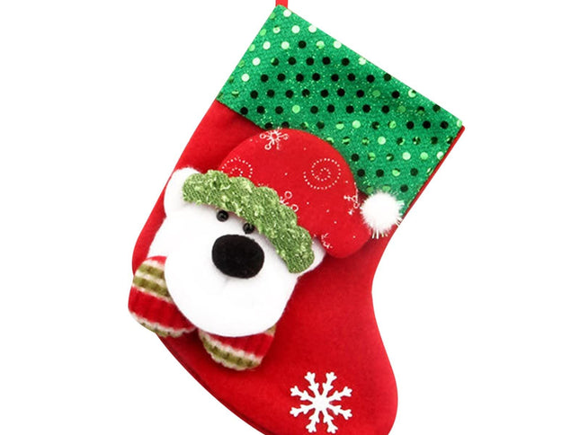 Christmas stockings gift bag 3D Santa Claus snowman reindeer plush socks hanger Christmas socks decoration Christmas